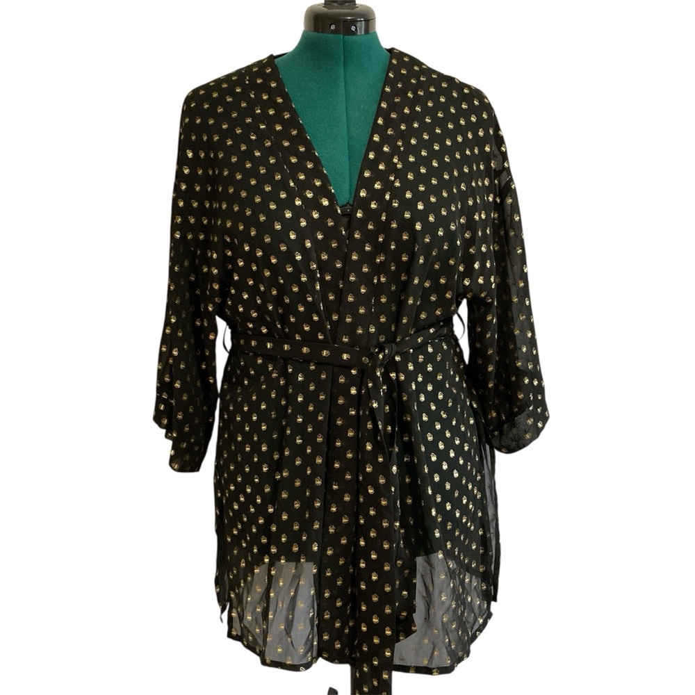 NWT BCBGeneration Sheer Chiffon Belted Kimono